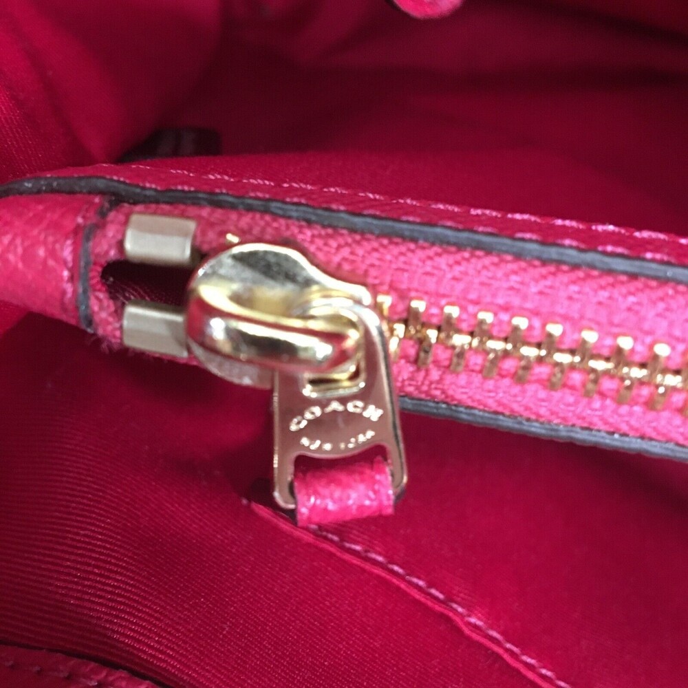Coach F57847 Leather Minetta Crossbody Shoulder Bag Bright Pink Barbie Core $325 - Picture 14 of 16